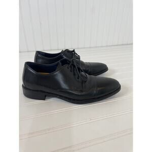 Cole Haan Mens Black Leather Cushioned Lenox Hill Cap Ox Oxfords Shoes Size 9